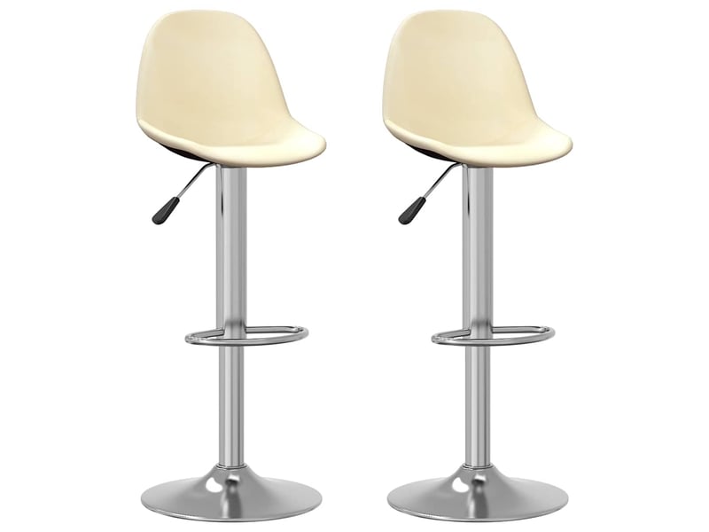  Lot de 2 tabouret de bar, chaise de bar crème tissu shl29929  - Conforama B