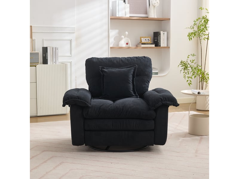  Canapé 1 place, canapé de salon, pivotant à 360°, finition capitonnée, format surdimensionné, pour salon, en chenille, chambre  - Conforama C