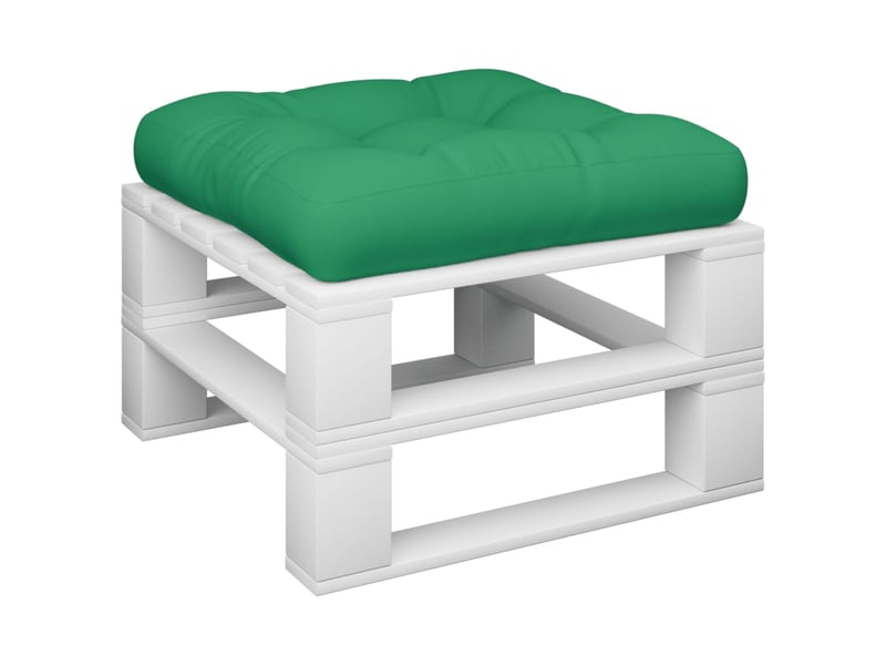  Coussin de palette, coussin de chaise, coussin de canapé vert 60x60x12 cm tissu cf55493  - Conforama C