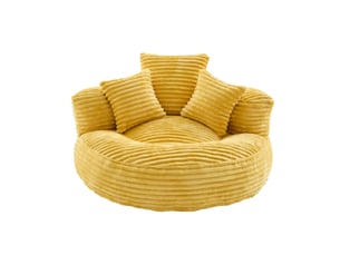 Deplimousse fixe 1 place <strong>MERAX</strong> <strong>canapé jaune</strong> jaune