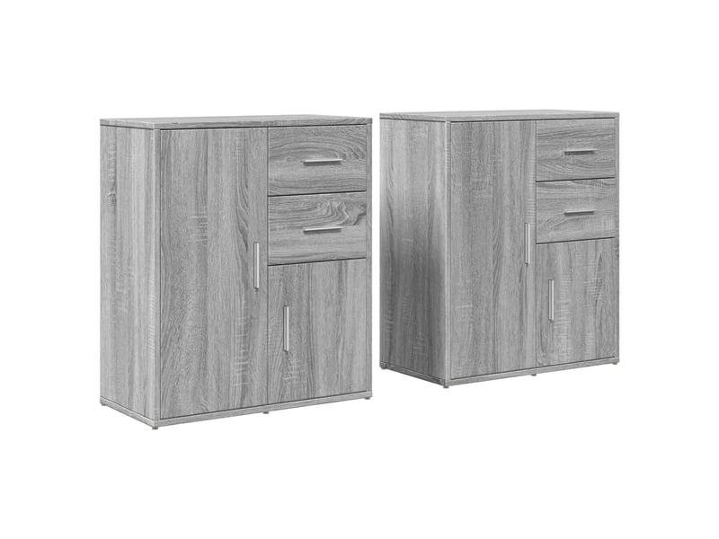  Buffets 2 pcs - bahut - meuble de rangement sonoma gris 60x31x70 cm bois d'ingénierie  - Conforama A