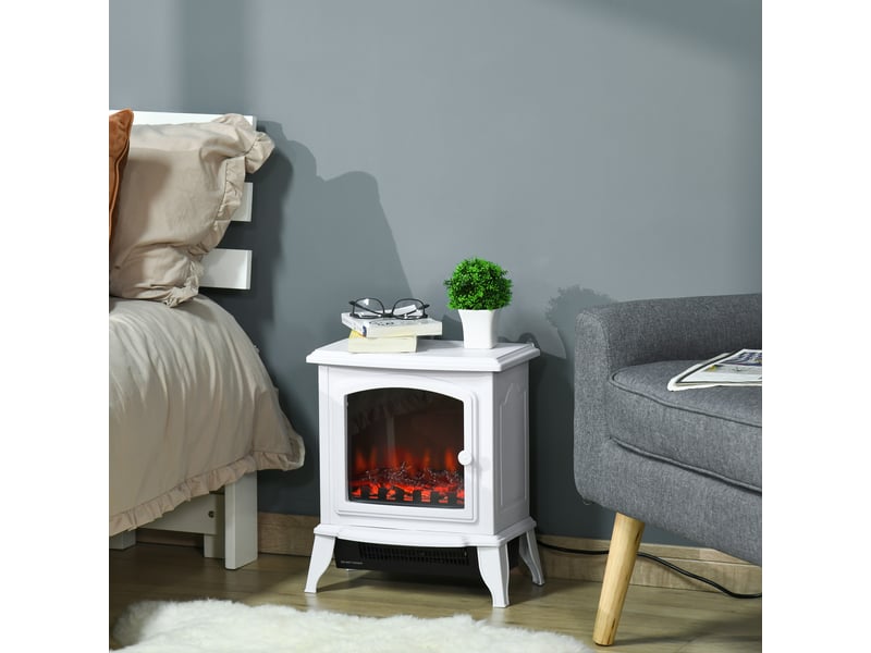  Cheminée électrique décorative blanche, chauffage 10002000 w pour 20 à 25 m²  - Conforama D