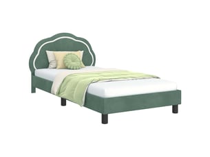 Lit simple 90x190 cm    coloris vert