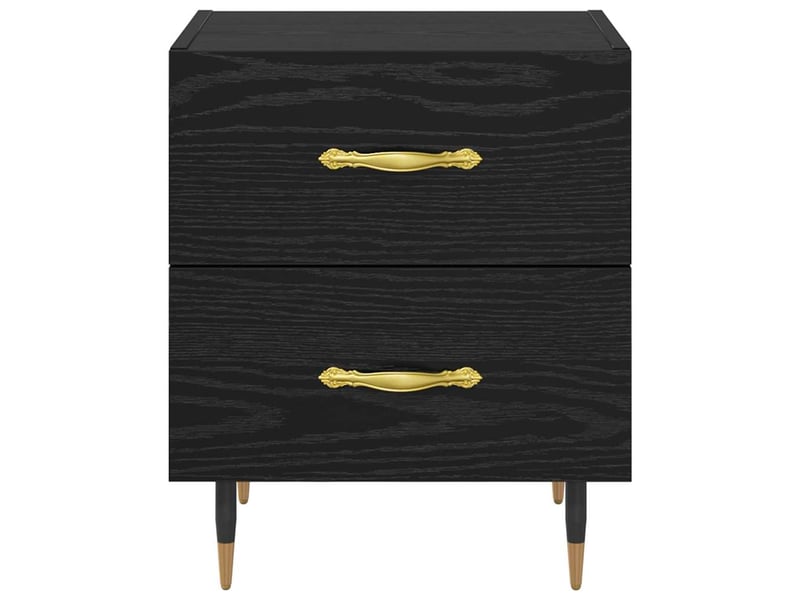  Table de chevet - cabinet de chevet - table de nuit chêne noir 40 x 35 x 47,5 cm  - Conforama E