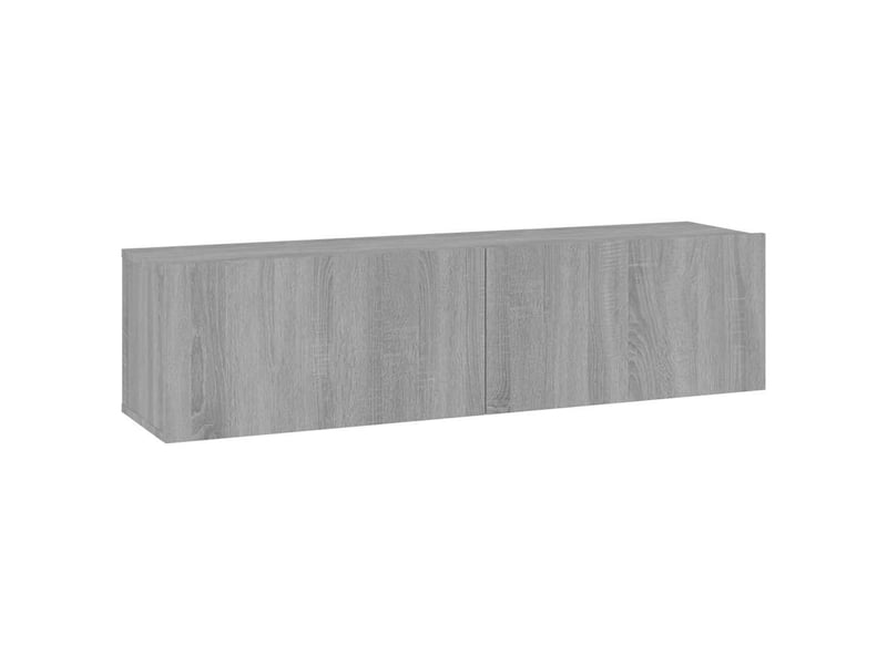 Meuble murale tv - banc tv - meuble de rangement sonoma gris 120x30x30 cm bois d'ingénierie  - Conforama A