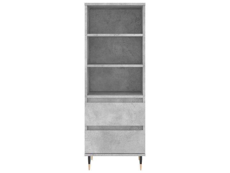  Buffet haut - bahut - meuble de rangement gris béton 40x36x110 cm bois d'ingénierie  - Conforama E