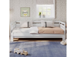 Lit gigogne 90x190 cm SOGEU coloris blanc