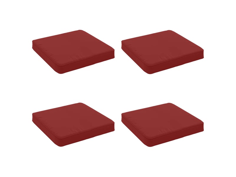 Lot de 4 coussins de siège, coussins d'assise vught 100 % polyester bordeaux cf60708 - Conforama A