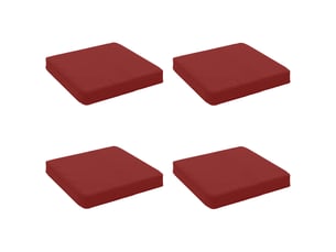 Lot de 4 coussins de siège, coussins d'assise vught 100 % polyester bordeaux cf60708