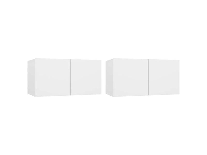  Meubles tv - banc tv - meuble de rangement suspendus 2 pcs blanc 60x30x30 cm  - Conforama A