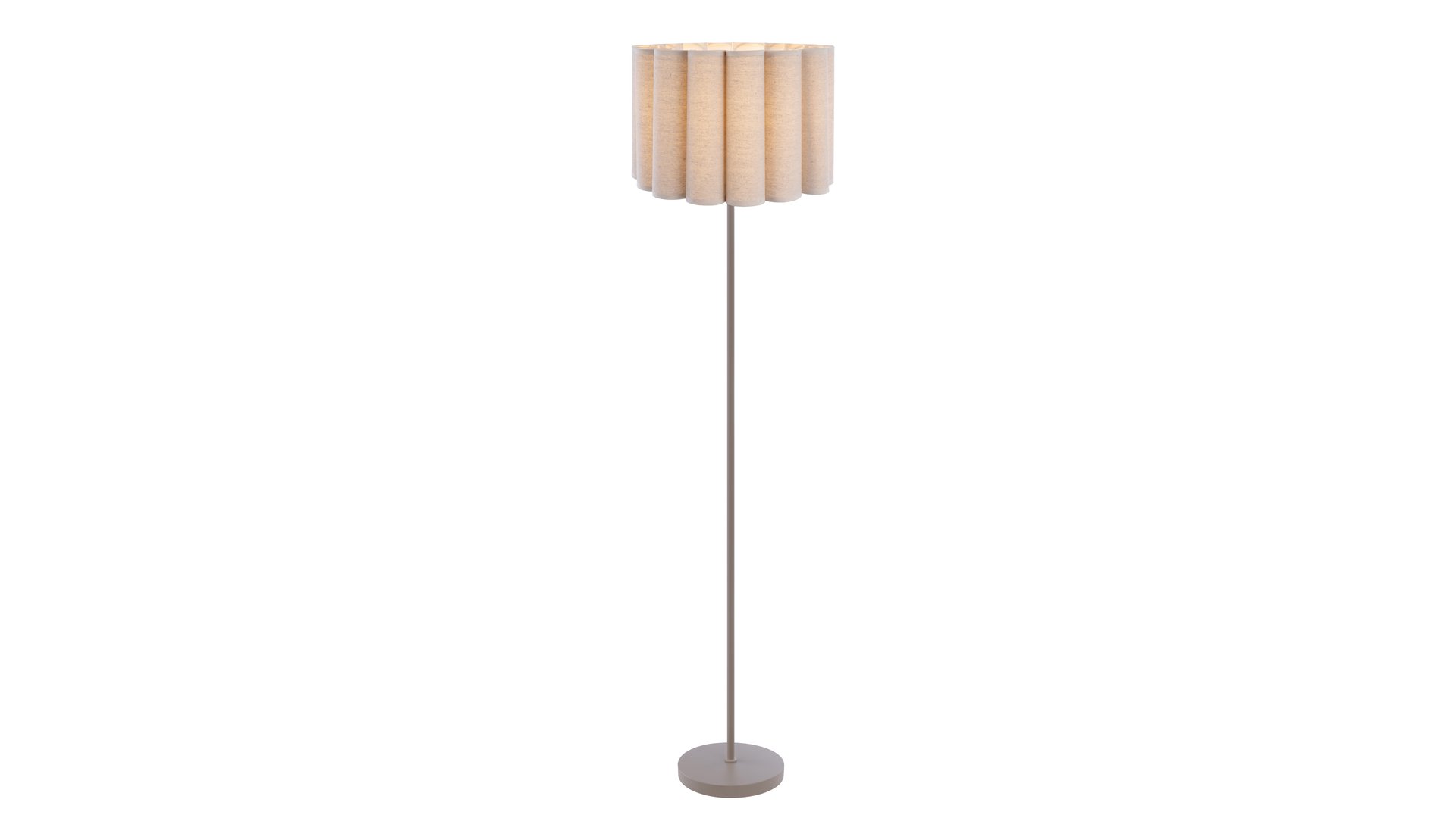 CONFORAMA Lampadaire Métal 150 cm beige LOUISE