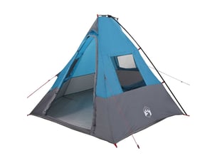 Tente tipi, tente de camping 6 personne imperméable bleu taffetas
