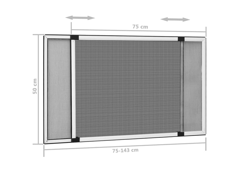 Vidaxl moustiquaire extensible pour fenêtres blanc (75-143)x50 cm  - Conforama E