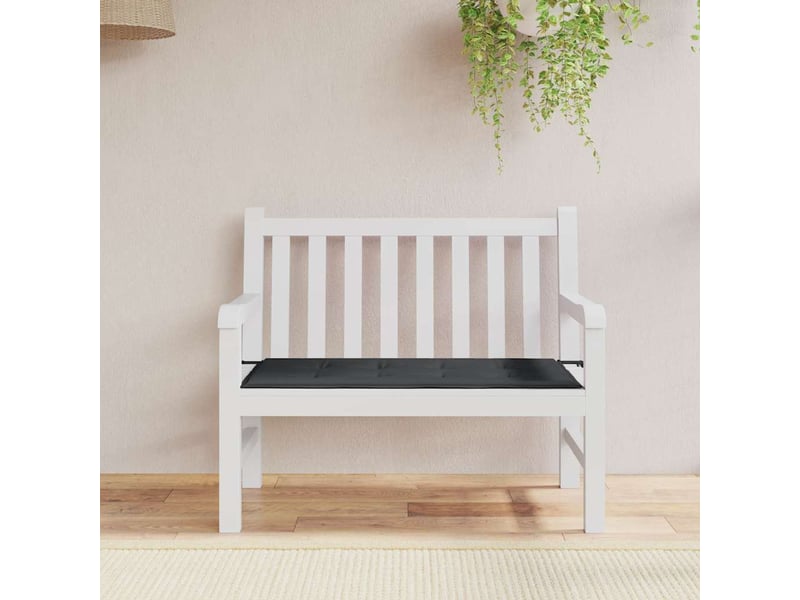  Coussin de banc de jardin, coussin d'assise noir 120x50x3 cm tissu oxford cf52774  - Conforama B