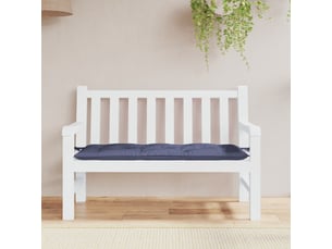 Coussin de banc de jardin, coussin d'assise bleu marine 120x50x7 cm tissu oxford cf52686