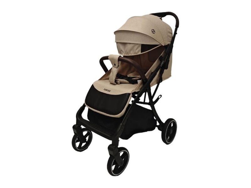 Poussette lexy beige compacte 4 roues une main pliage trolley inclinaison 0-22 kg habillage pluie 506LEXY-BEIGE - Conforama A