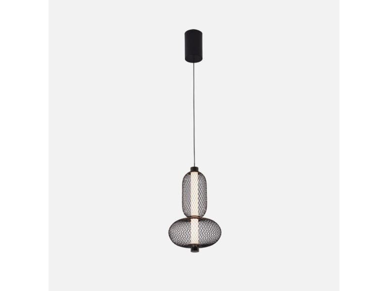  Fabrilamp mimosa, suspension, moderne, led, 9 w, 990 lm, 4000 k, noir, 60-200 x 22 x 22 cm 250690929 - Conforama C