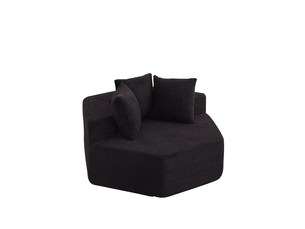 Fauteuil fixe HAVRYA Tissu noir