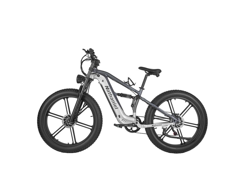 Vélo électrique 26 nathaniel syr09, 2000w double moteur, fat bike, argent - Conforama B