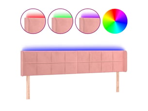 Tete de lit A poser largeur 183 cm rose