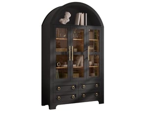 Buffet 3 porte(s) 4 tiroir(s) <strong>MODFU</strong> <strong></strong> - 110 cm coloris noir