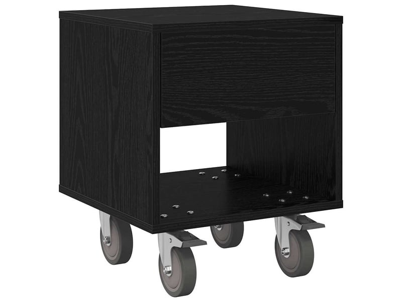 Table de chevet 2 pièces chêne noir 40,5 x 40 x 48 cm - Conforama E