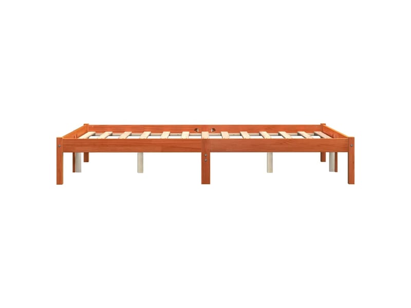  Lit double- lit adulte -  cadre de lit sans matelas  marron 135x190cm bois pin massif  - Conforama D