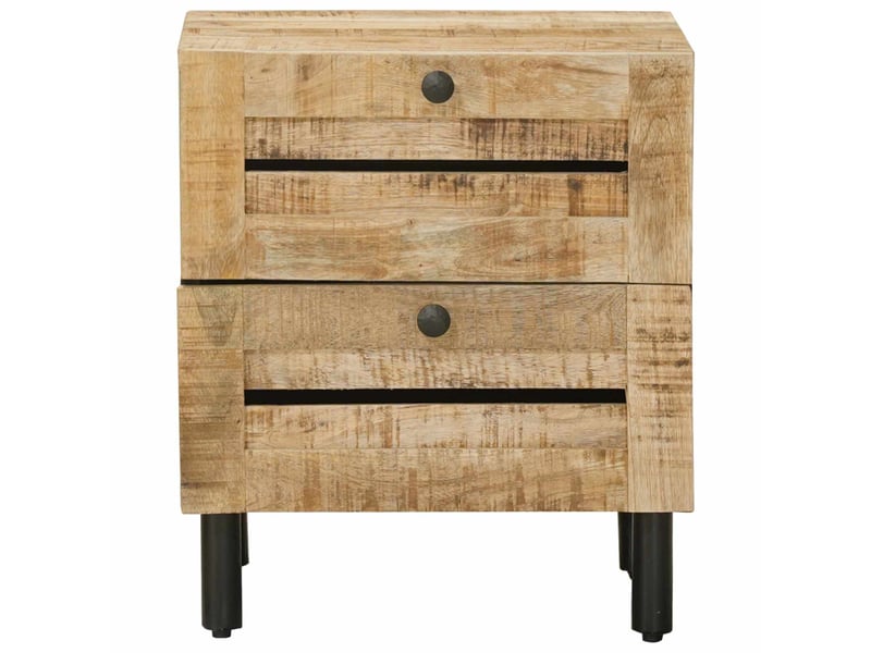  Table de chevet - cabinet de chevet - table de nuit 2 pc naturel 40 x 33 x 46 cm  - Conforama C