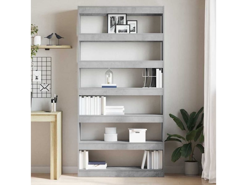  Bibliothèque 6 niveaux, armoire à livres 100 x 30 x 198 cm bois d'ingénierie  - Conforama D