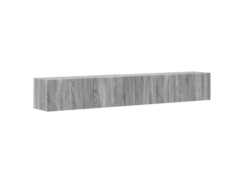  Meuble tv - banc tv - meuble de rangement mural 2 pcs gris sonoma bois d'ingénierie  - Conforama A