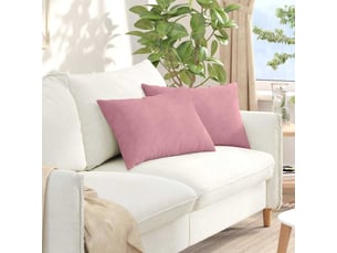 Lot de 2 coussins de canapé, coussins décoratifs rose 60 x 40 cm cf59150