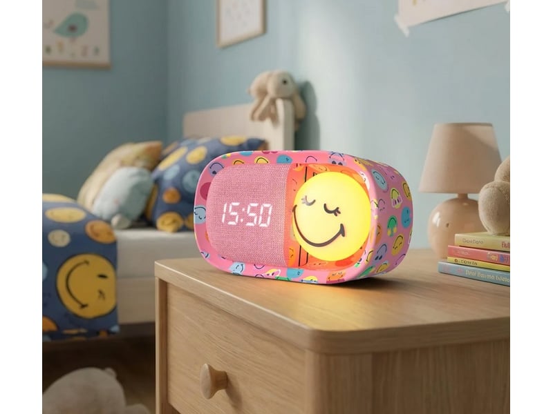  Smiley clock - reveil rose SMYCLO-P K-01 - Conforama C