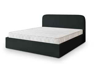 Lit coffre 200x200 cm <strong>MASSENO</strong> <strong></strong> coloris noir