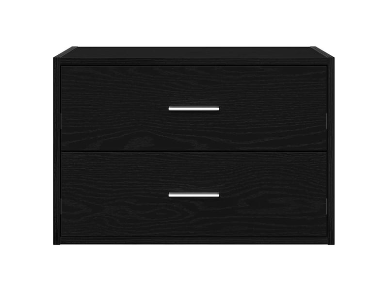  Armoire à tiroirs, commode avec 2 tiroirs chêne noir 60x31x40 cm bois d'ingénierie  - Conforama D