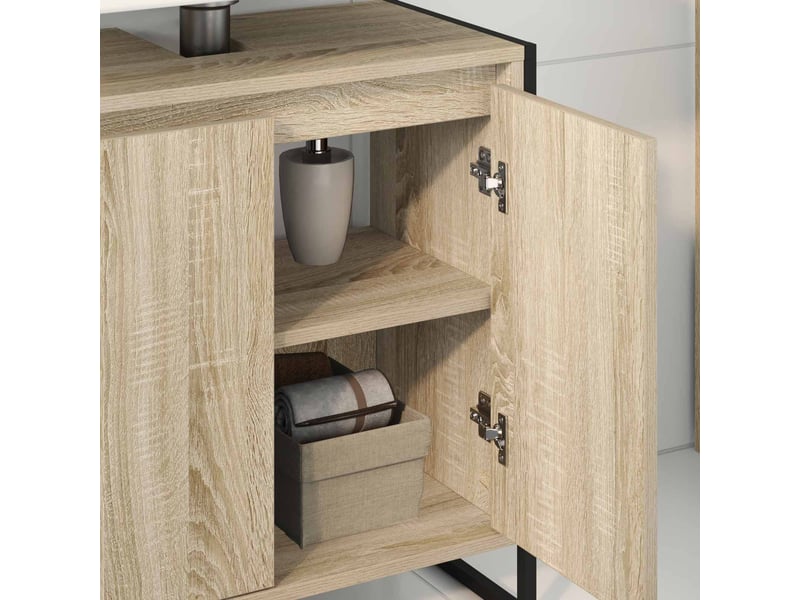  Cabinet de salle de bain sonoma 60x30x60 cm  - Conforama D