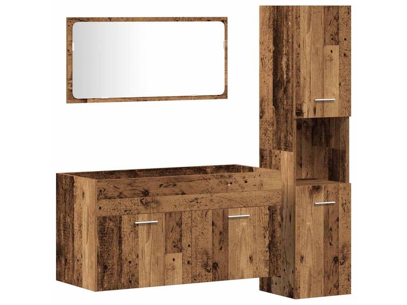 Ensemble de meubles salle de bain 3 pcs bois d'ingénierie cf63954 - Conforama A