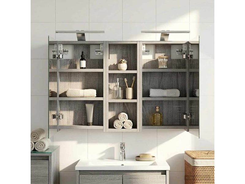  Ensemble de meubles de salle de bain 3 pcs 80x10.5x50 cm shl5860  - Conforama D