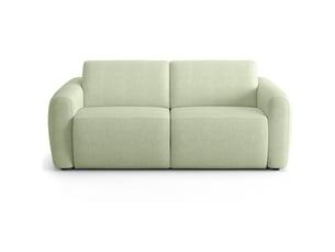 Canapé droit convertible HOMIFAB Suzie 3 places Tissu vert