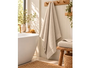 Drap de bain softy 100 x 150 cm éponge zero twist 100% coton peigné 600 gm² naturel