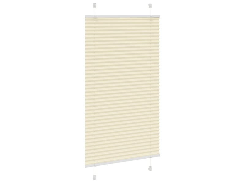 Store plissé, store de fenêtre crème 80x100 cm largeur du tissu 79,4 cm polyester cf46856 - Conforama C