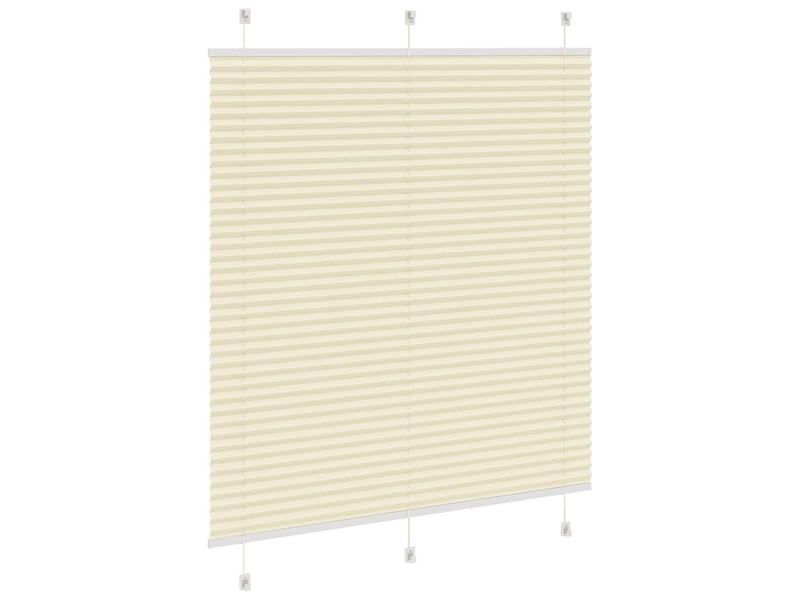 Store plissé, store de fenêtre crème 120x100cm largeur du tissu 119,4cm polyester cf46829 - Conforama D