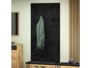 Selsey vasco - porte-manteau mural 9 crochets - 80 cm - noir