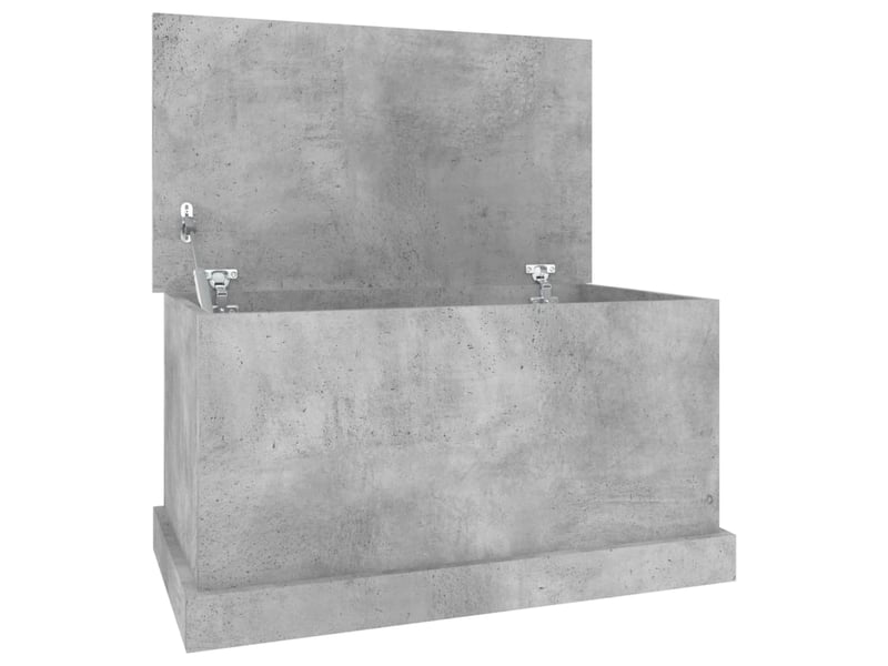  Boîte de rangement, coffre de rangement gris béton 70x40x38 cm bois d'ingénierie  - Conforama A