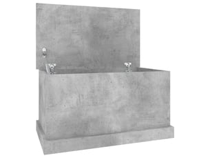 Boîte de rangement, coffre de rangement gris béton 70x40x38 cm bois d'ingénierie