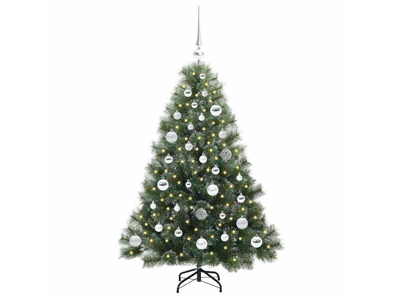  Sapin de noël, arbre de noël artificiel avec 150 led vert 120 cm pe et pvc cf61205  - Conforama C