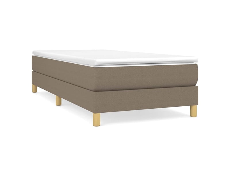  Lit simple- lit adulte -  cadre de lit à lattes taupe 80x200 cm tissu  - Conforama A