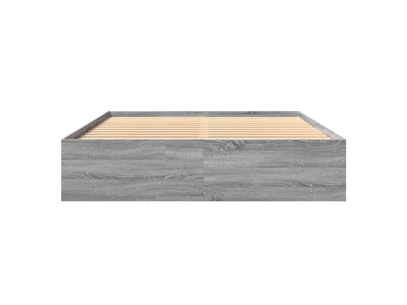  Lit double- lit adulte -  cadre de lit sans matelas sonoma gris 150x200 cm  - Conforama D