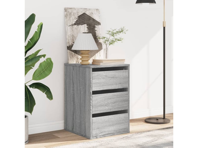  Commode chambre adulte, commode d'angle sonoma gris 40x41x58 cm bois d'ingénierie  - Conforama C