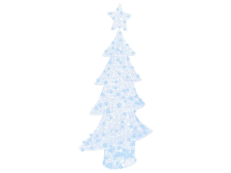 Sapin de noël - arbre de noël 160 led blanc froid 150 cm acrylique  - Conforama A