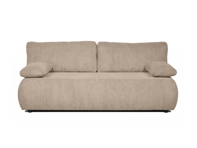  Canapé droit veluto convertible avec coffre en velours côtelé - taupe VELUTO - Conforama E